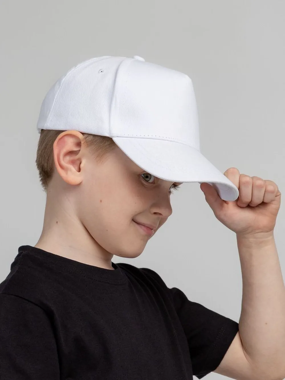 Бейсболка детская Standard Kids, белая заказать онлайн с вашим дизайном на заказ в Москве и области