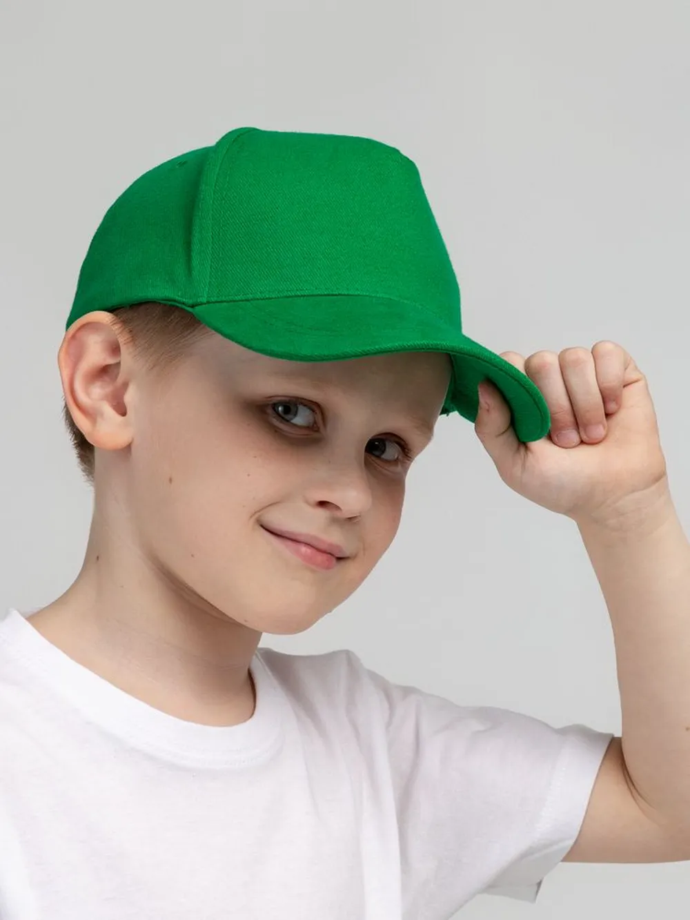 Бейсболка детская Standard Kids, зеленая заказать онлайн с вашим дизайном на заказ в Москве и области