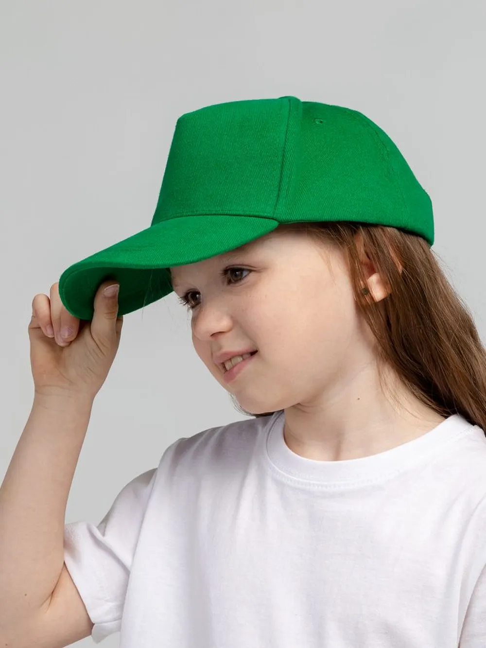 Бейсболка детская Standard Kids, зеленая заказать онлайн с вашим дизайном на заказ в Москве и области