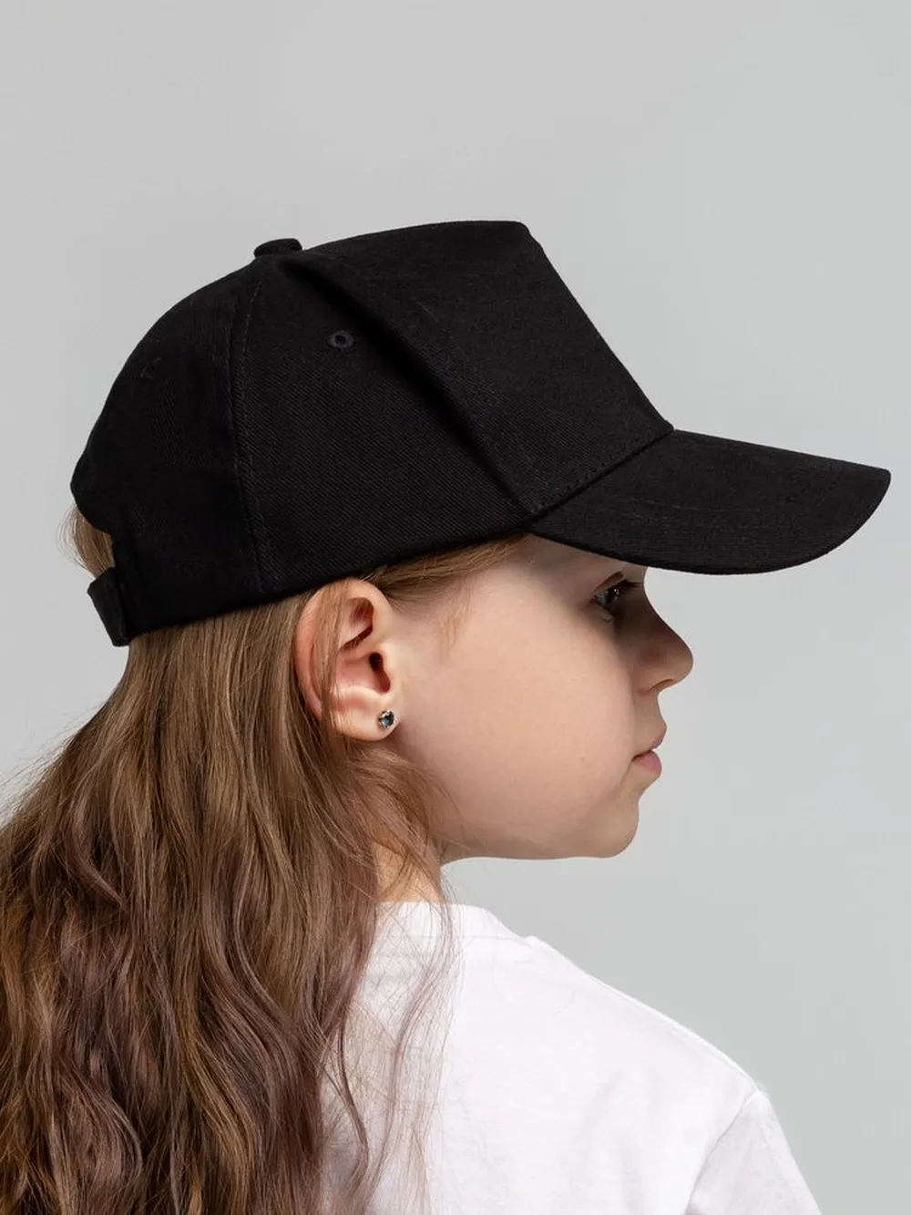 Бейсболка детская Standard Kids, черная заказать онлайн с вашим дизайном на заказ в Москве и области