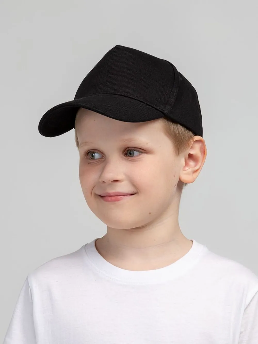 Бейсболка детская Standard Kids, черная заказать онлайн с вашим дизайном на заказ в Москве и области