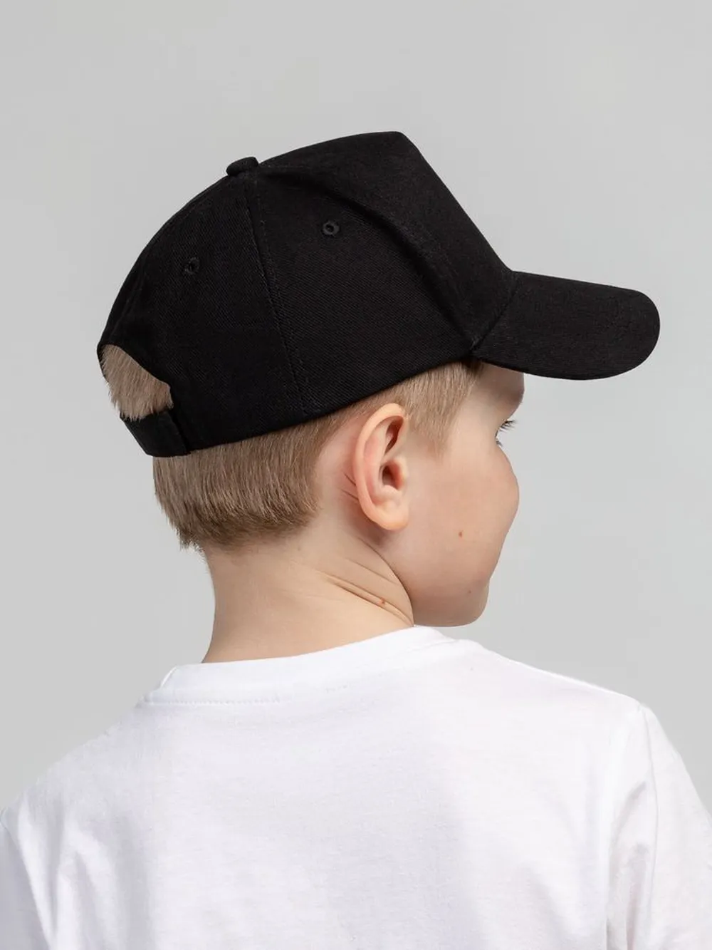 Бейсболка детская Standard Kids, черная заказать онлайн с вашим дизайном на заказ в Москве и области
