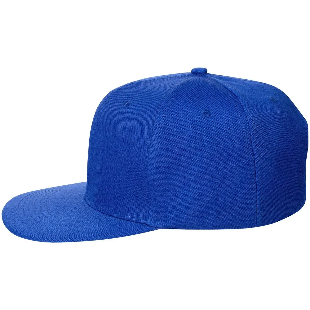 Бейсболка Snapback с прямым козырьком, ярко-синяя заказать онлайн с вашим дизайном на заказ в Москве и области