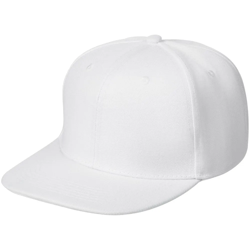Бейсболка Snapback с прямым козырьком, белая заказать онлайн с вашим дизайном на заказ в Москве и области