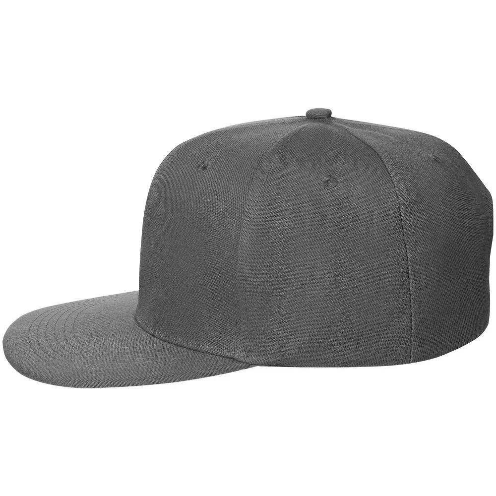 Бейсболка Snapback с прямым козырьком, серая заказать онлайн с вашим дизайном на заказ в Москве и области