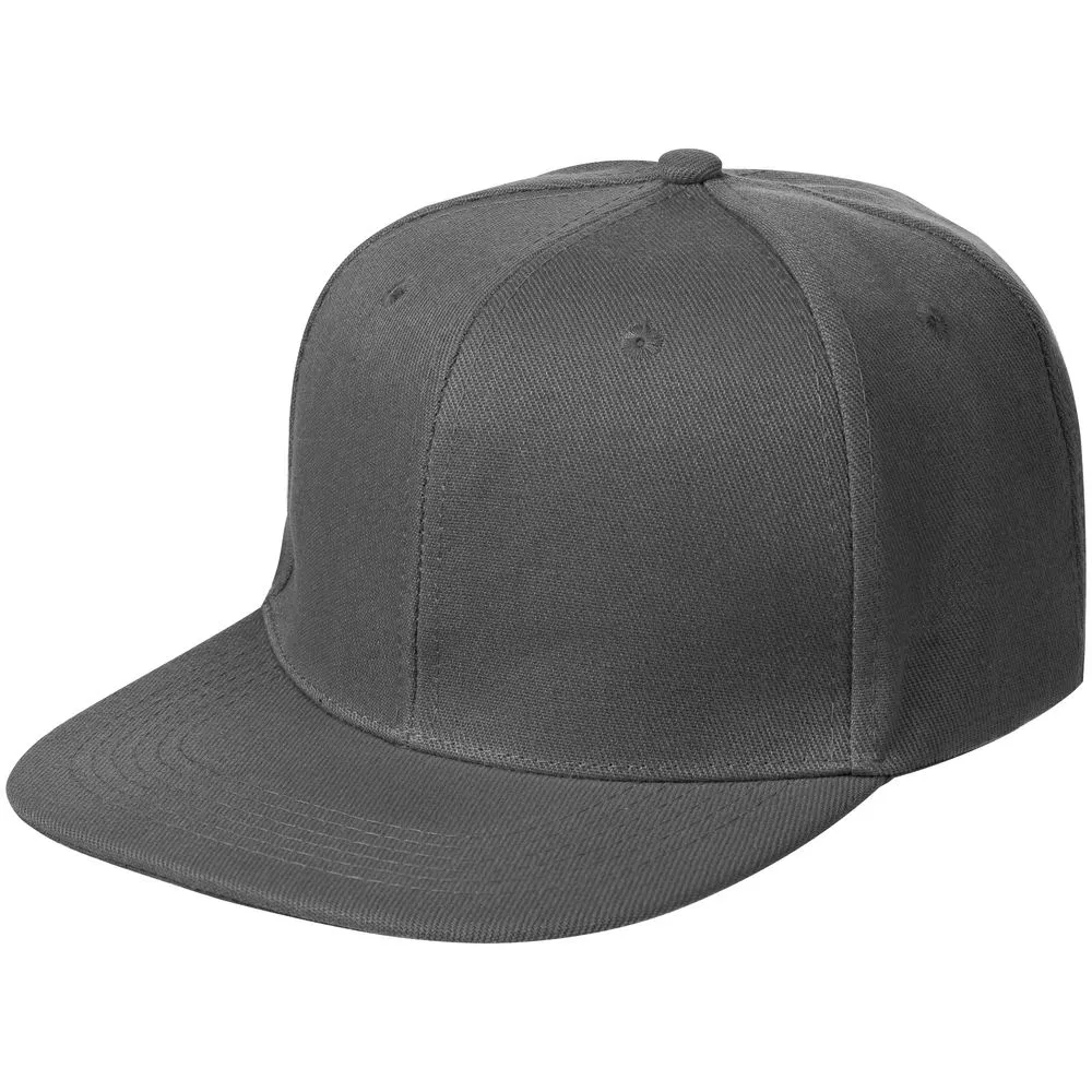 Бейсболка Snapback с прямым козырьком, серая заказать онлайн с вашим дизайном на заказ в Москве и области