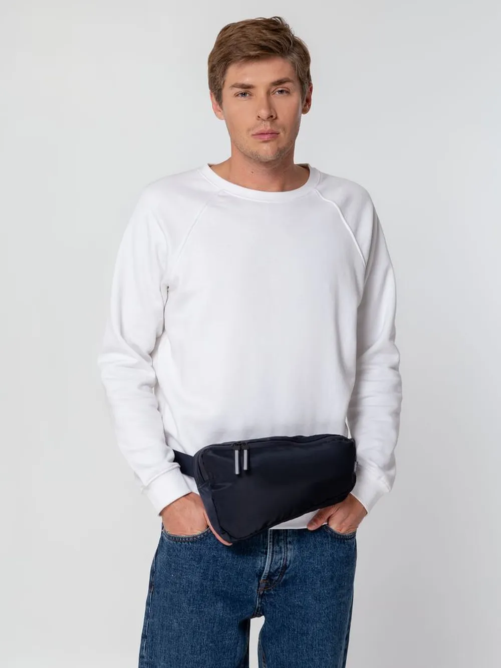 Поясная сумка coolStuff, темно-синяя заказать онлайн с вашим дизайном на заказ в Москве и области