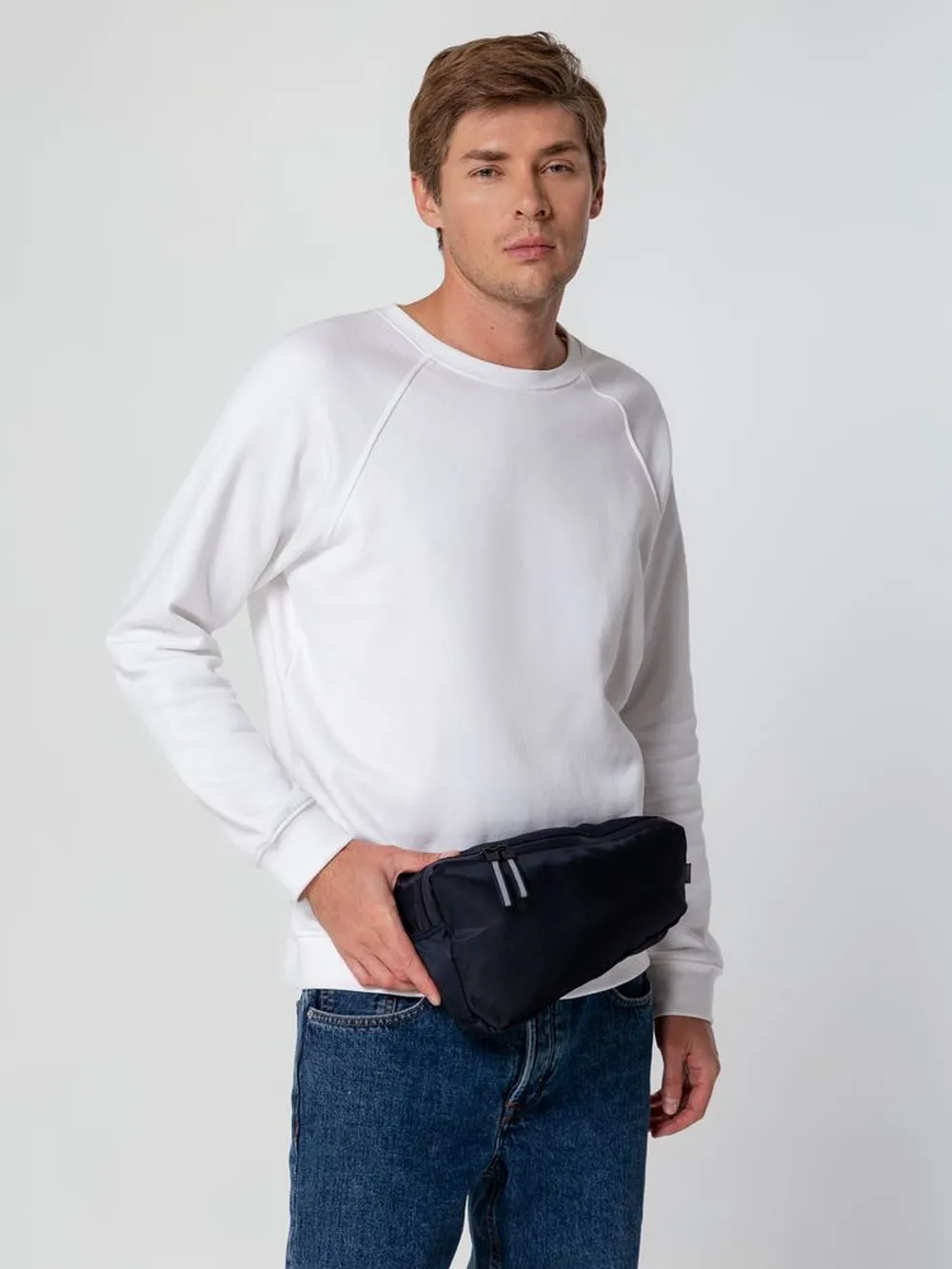 Поясная сумка coolStuff, темно-синяя заказать онлайн с вашим дизайном на заказ в Москве и области