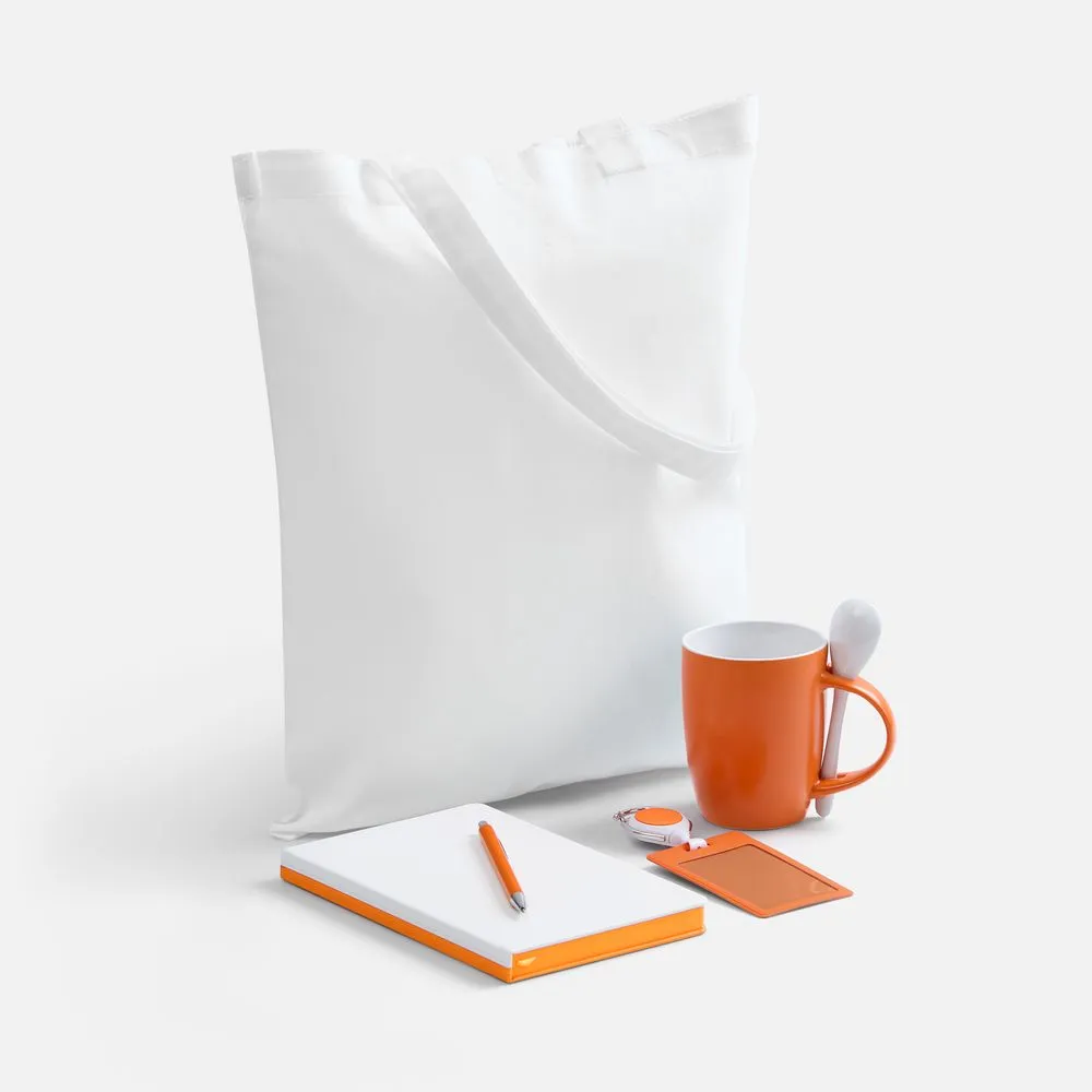 Набор Welcome Pack, оранжевый с белым заказать онлайн с вашим дизайном на заказ в Москве и области