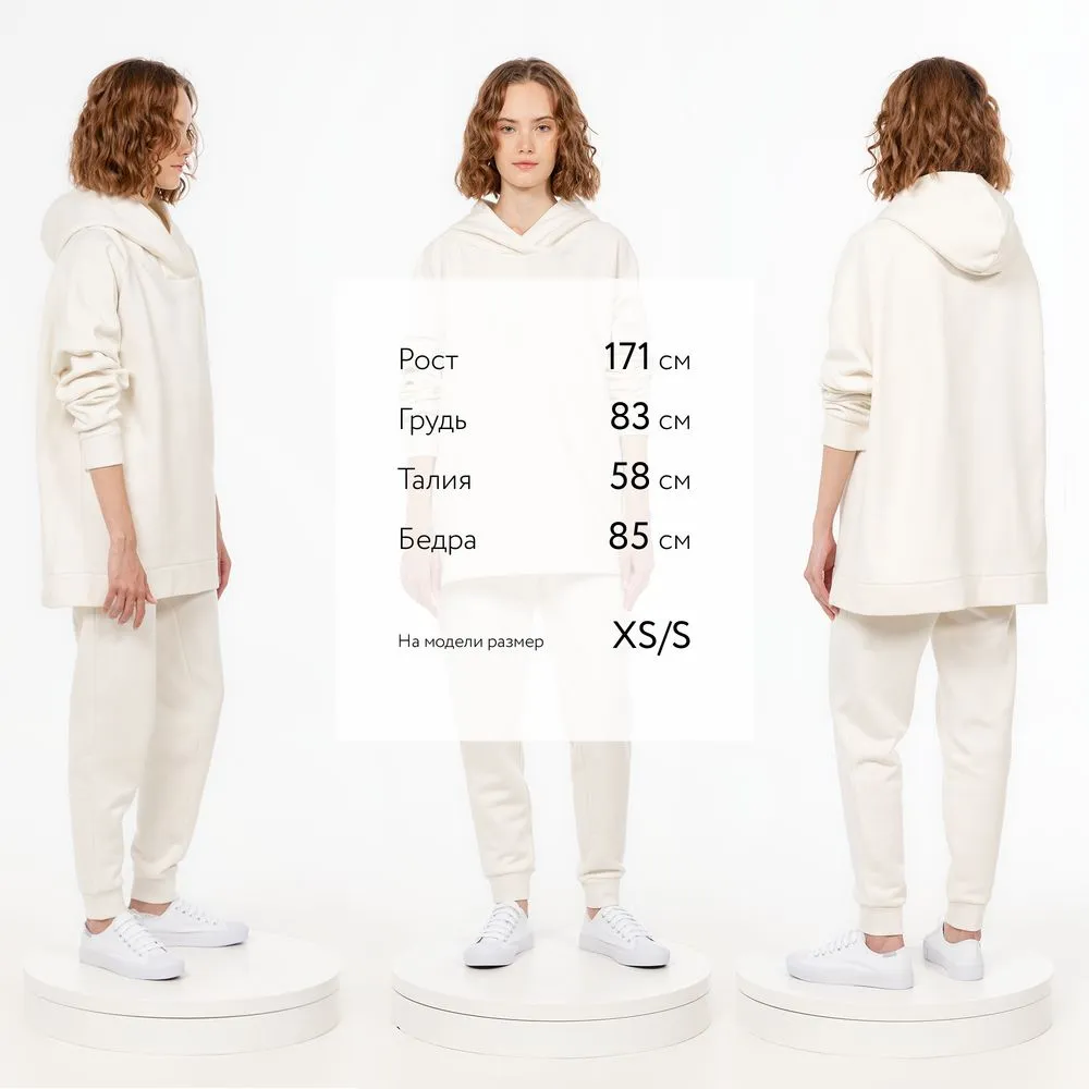 Худи унисекс H1, молочно-белое заказать онлайн с вашим дизайном на заказ в Москве и области