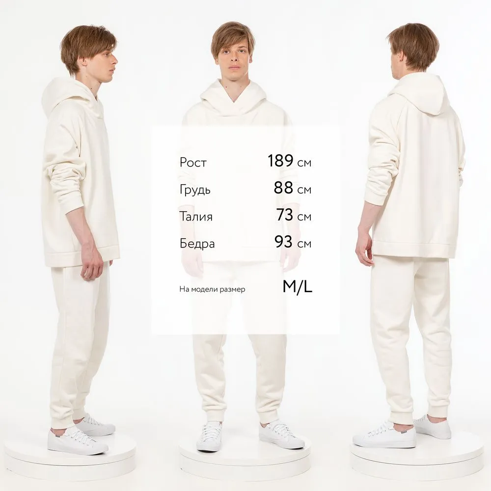 Худи унисекс H1, молочно-белое заказать онлайн с вашим дизайном на заказ в Москве и области