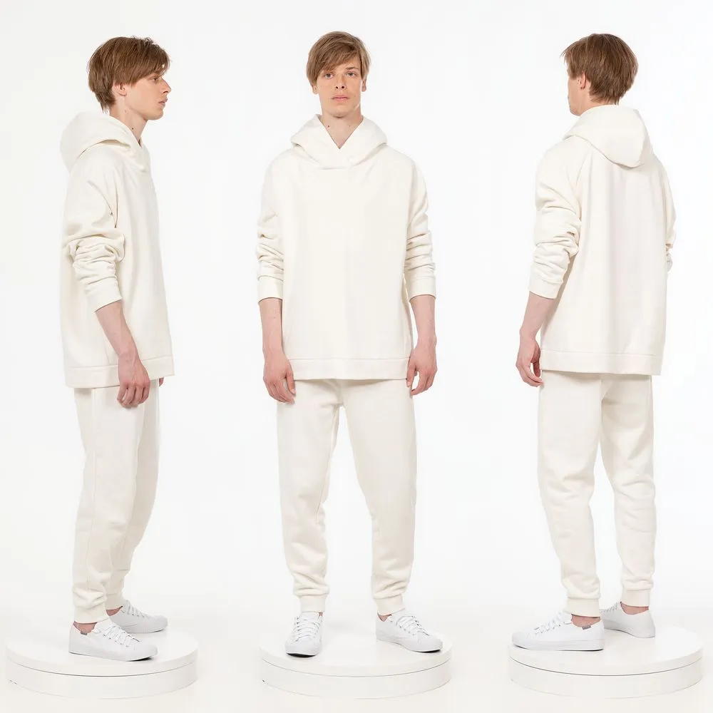 Худи унисекс H1, молочно-белое, размер XL/XXL заказать онлайн с вашим дизайном на заказ в Москве и области