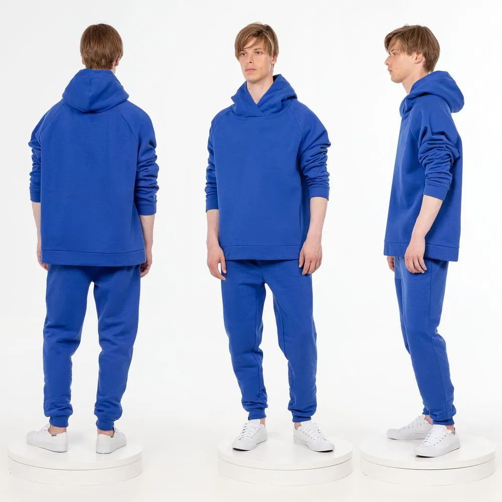 Худи унисекс H1, синее заказать онлайн с вашим дизайном на заказ в Москве и области