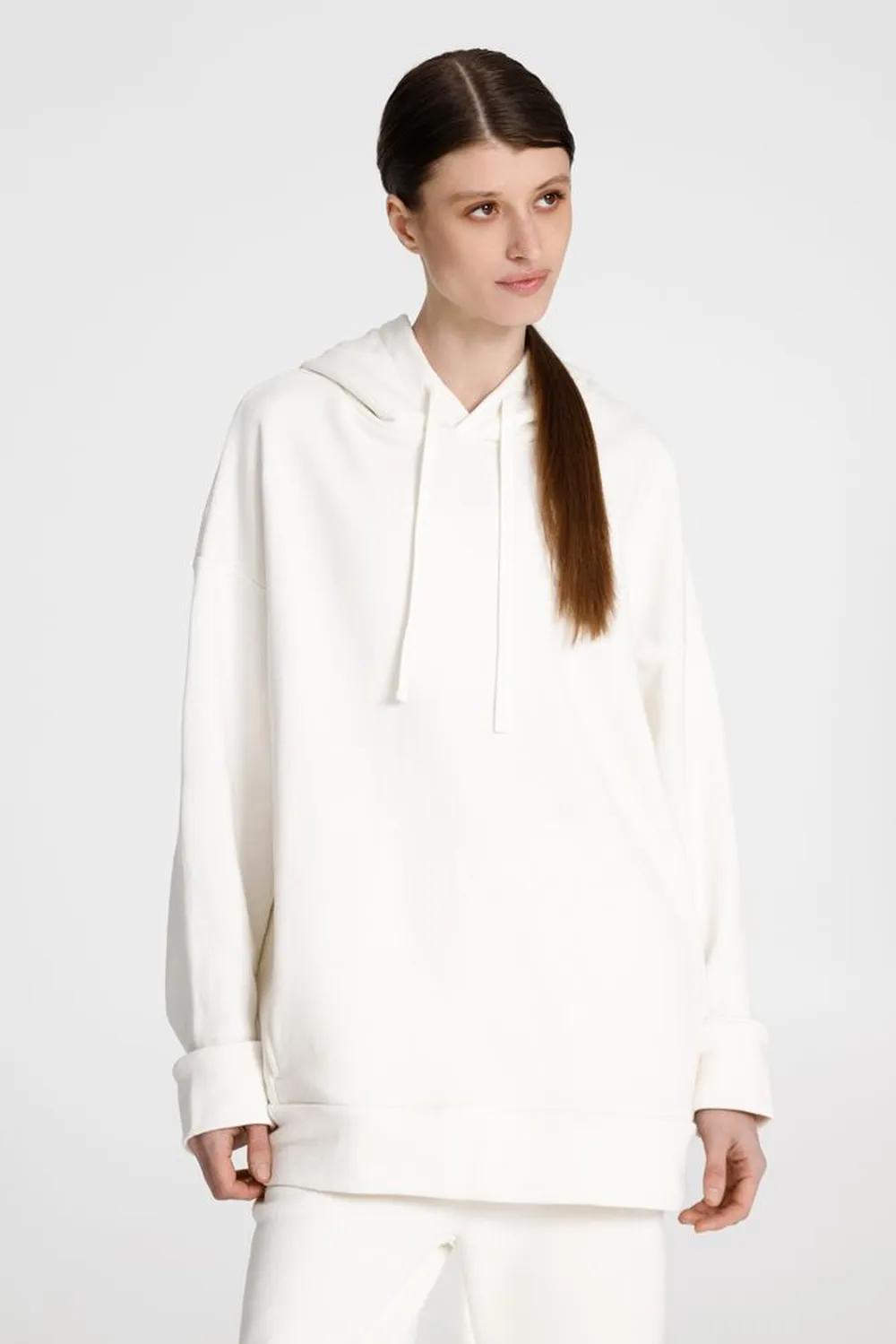 Худи унисекс H2, молочно-белое заказать онлайн с вашим дизайном на заказ в Москве и области