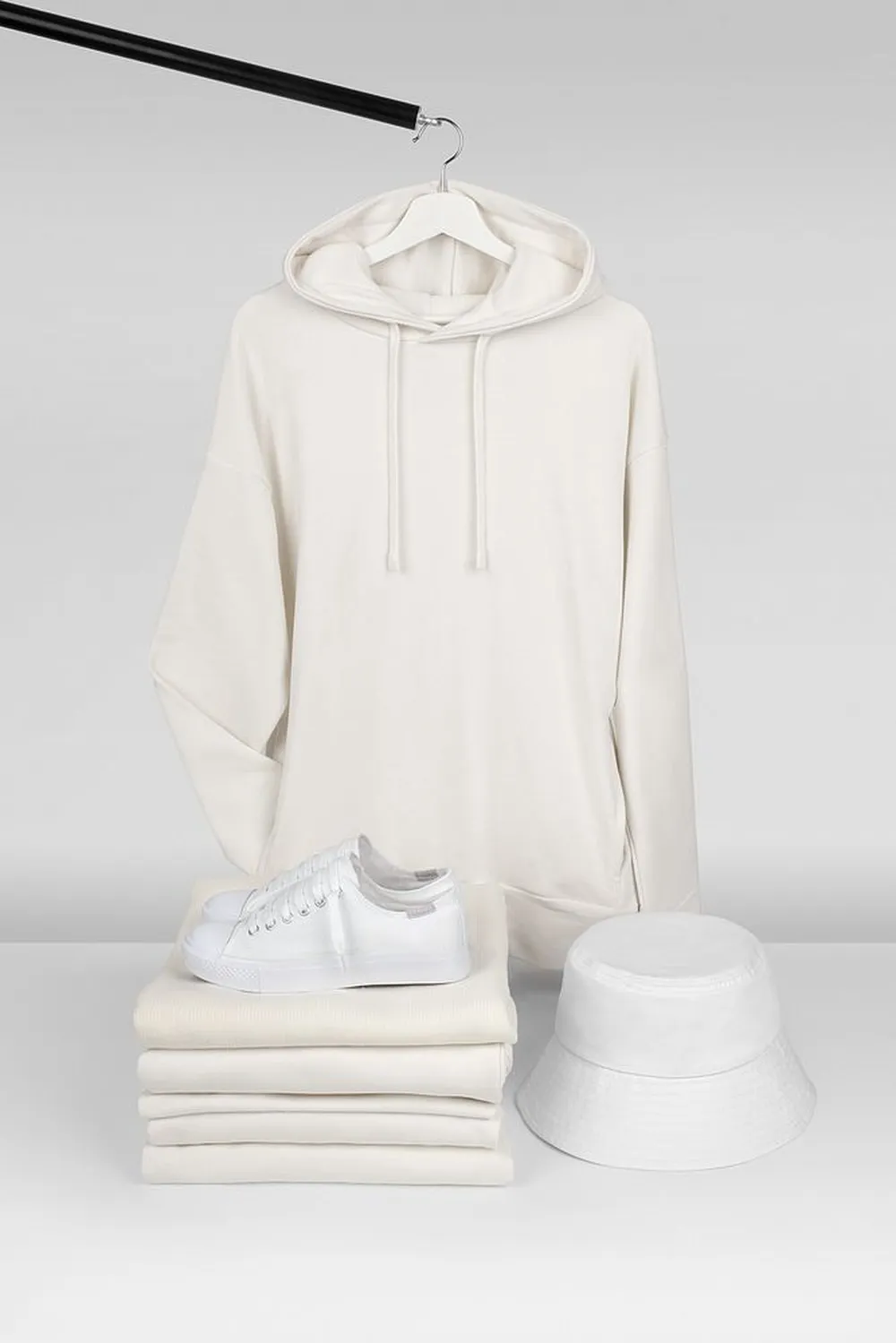 Худи унисекс H2, молочно-белое заказать онлайн с вашим дизайном на заказ в Москве и области