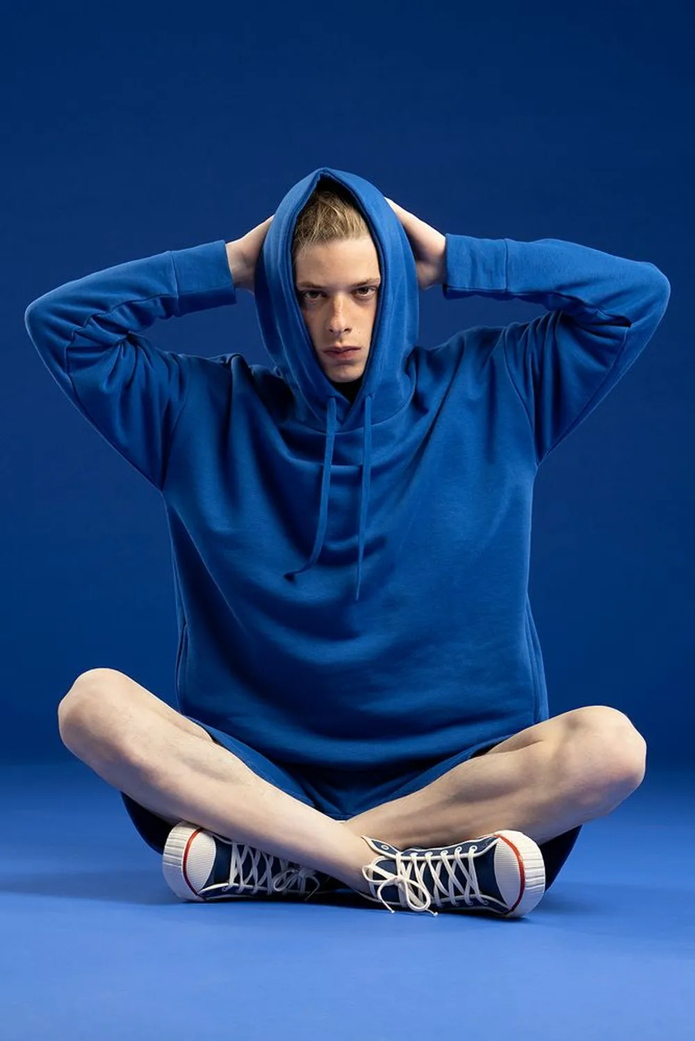 Худи унисекс H2, синее, размер XL/XXL заказать онлайн с вашим дизайном на заказ в Москве и области