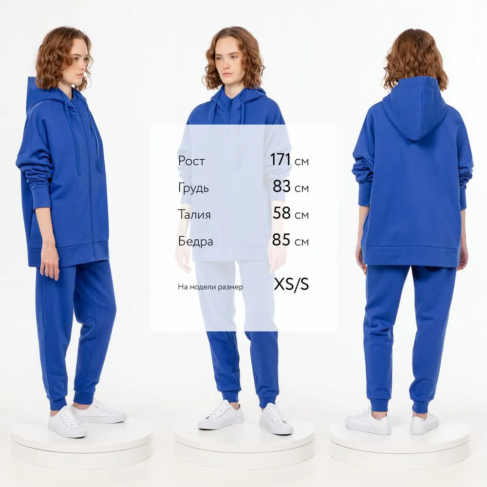 Толстовка унисекс H3, синяя, размер XL/XXL заказать онлайн с вашим дизайном на заказ в Москве и области
