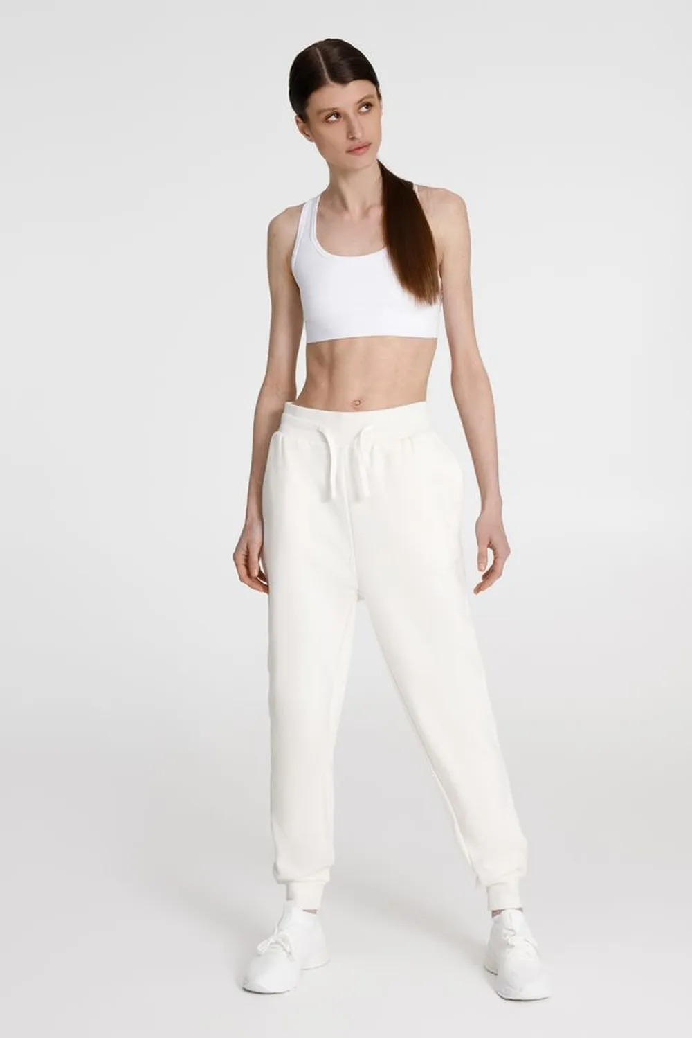 Джоггеры J2, молочно-белые заказать онлайн с вашим дизайном на заказ в Москве и области