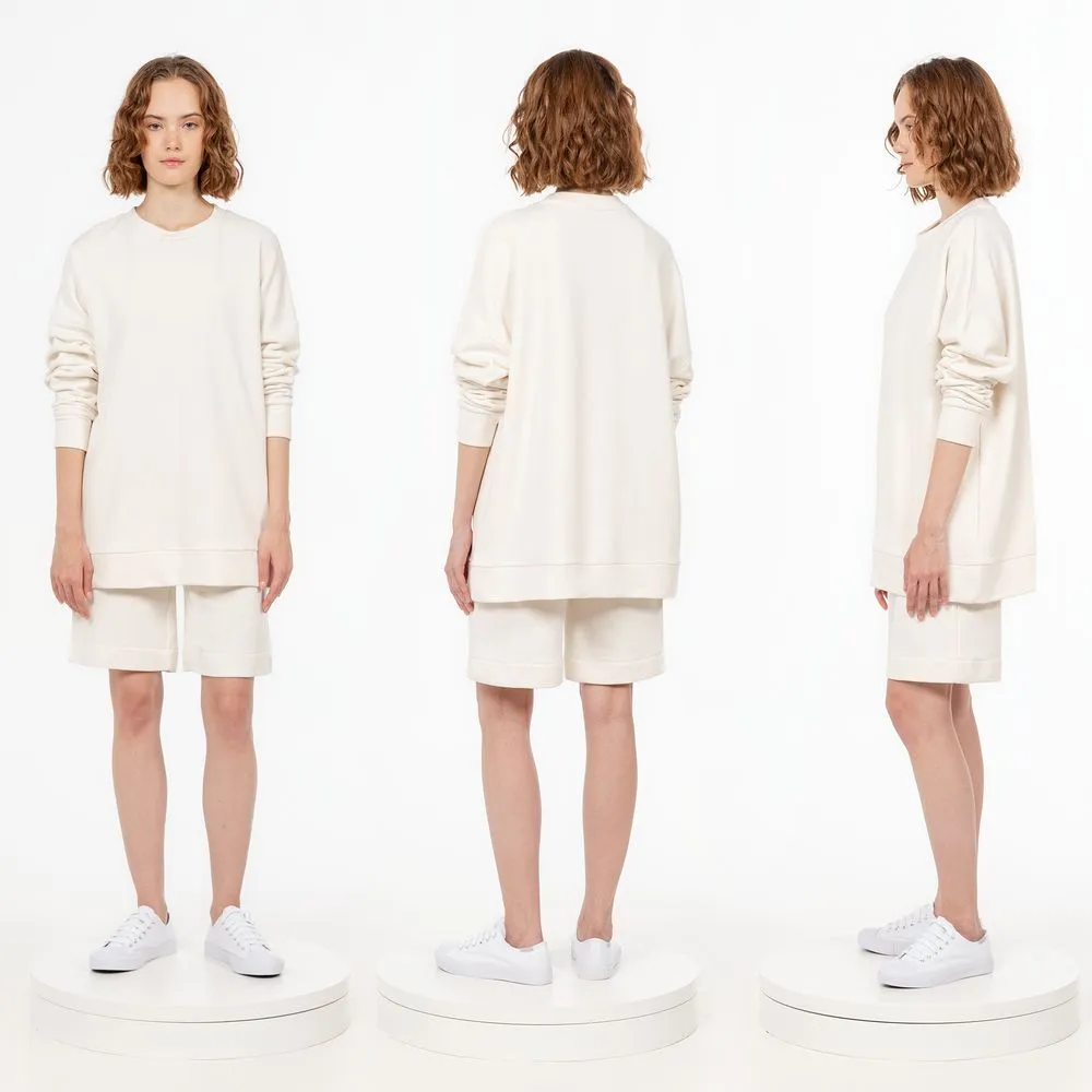 Свитшот унисекс S2, молочно-белый заказать онлайн с вашим дизайном на заказ в Москве и области