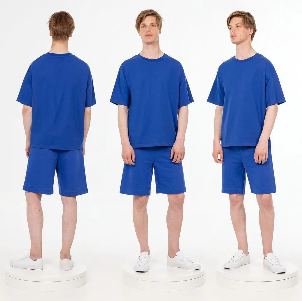 Футболка унисекс T3, синяя, размер XS/S заказать онлайн с вашим дизайном на заказ в Москве и области