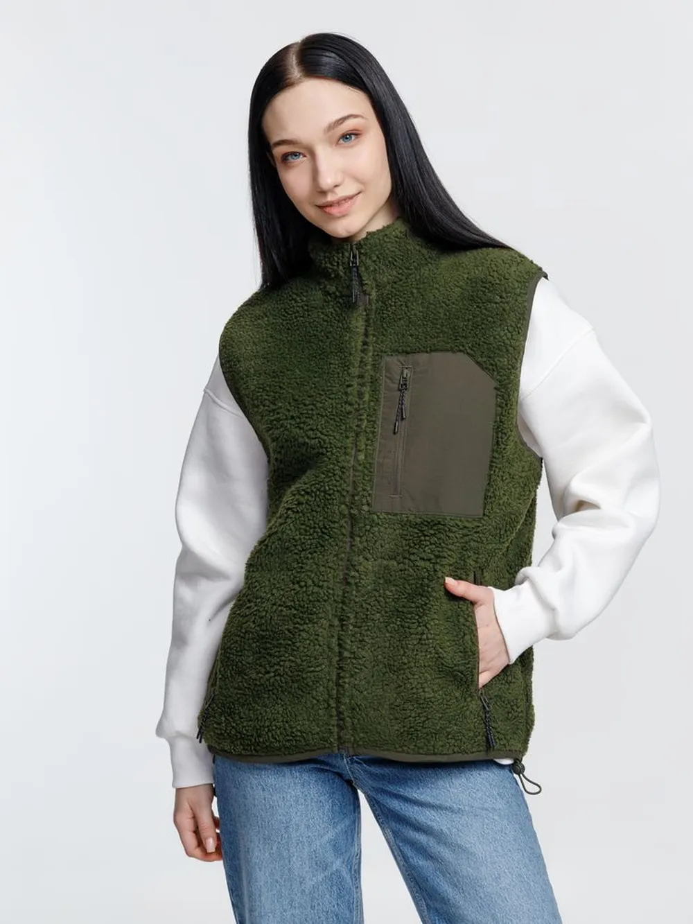 Жилет унисекс Fury BW, хаки заказать онлайн с вашим дизайном на заказ в Москве и области