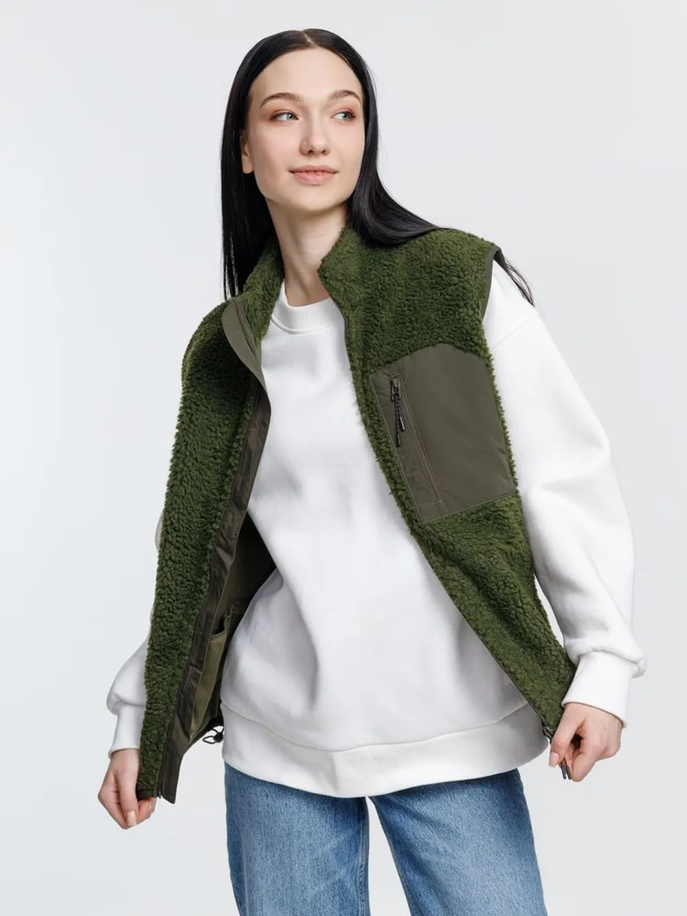 Жилет унисекс Fury BW, хаки заказать онлайн с вашим дизайном на заказ в Москве и области