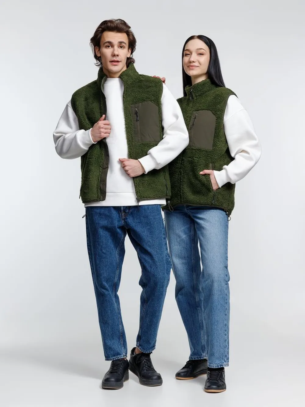 Жилет унисекс Fury BW, хаки заказать онлайн с вашим дизайном на заказ в Москве и области