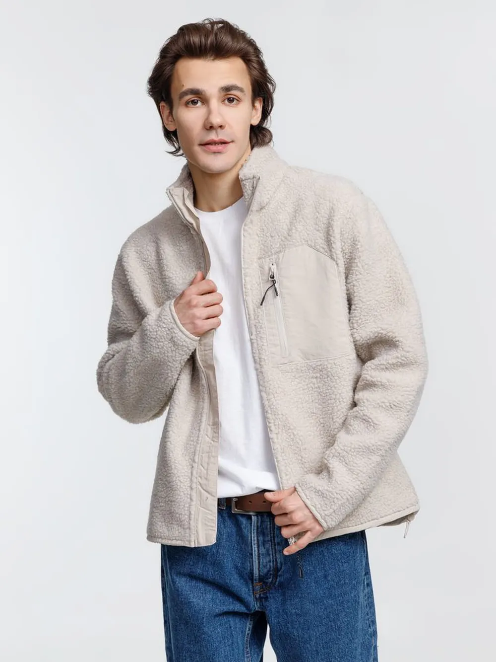 Куртка унисекс Fury, бежевая, размер S заказать онлайн с вашим дизайном на заказ в Москве и области