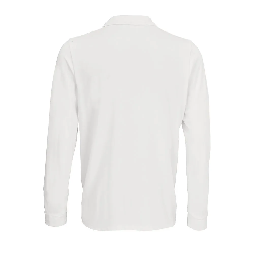 Рубашка поло с длинным рукавом Prime LSL, белая, размер XL заказать онлайн с вашим дизайном на заказ в Москве и области