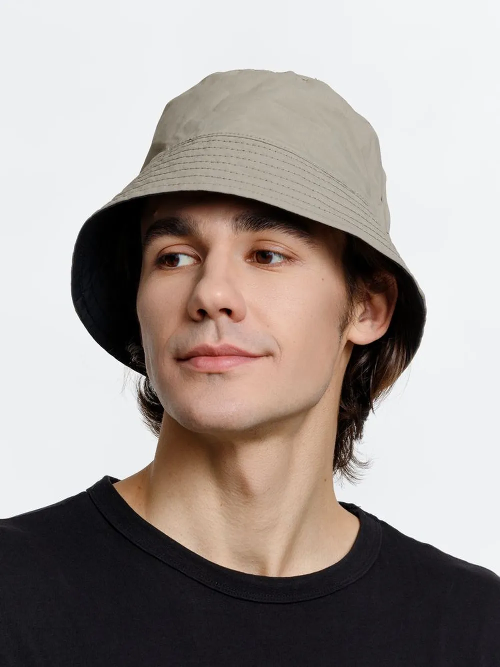 Панама Nylon двусторонняя, черная с хаки, размер M/L заказать онлайн с вашим дизайном на заказ в Москве и области