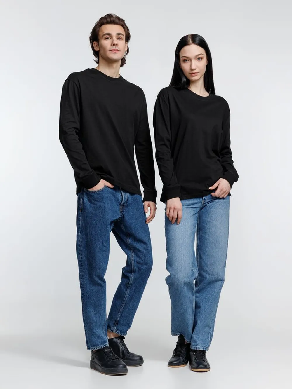 Футболка унисекс с длинным рукавом Pioneer LSL, черная, размер M заказать онлайн с вашим дизайном на заказ в Москве и области