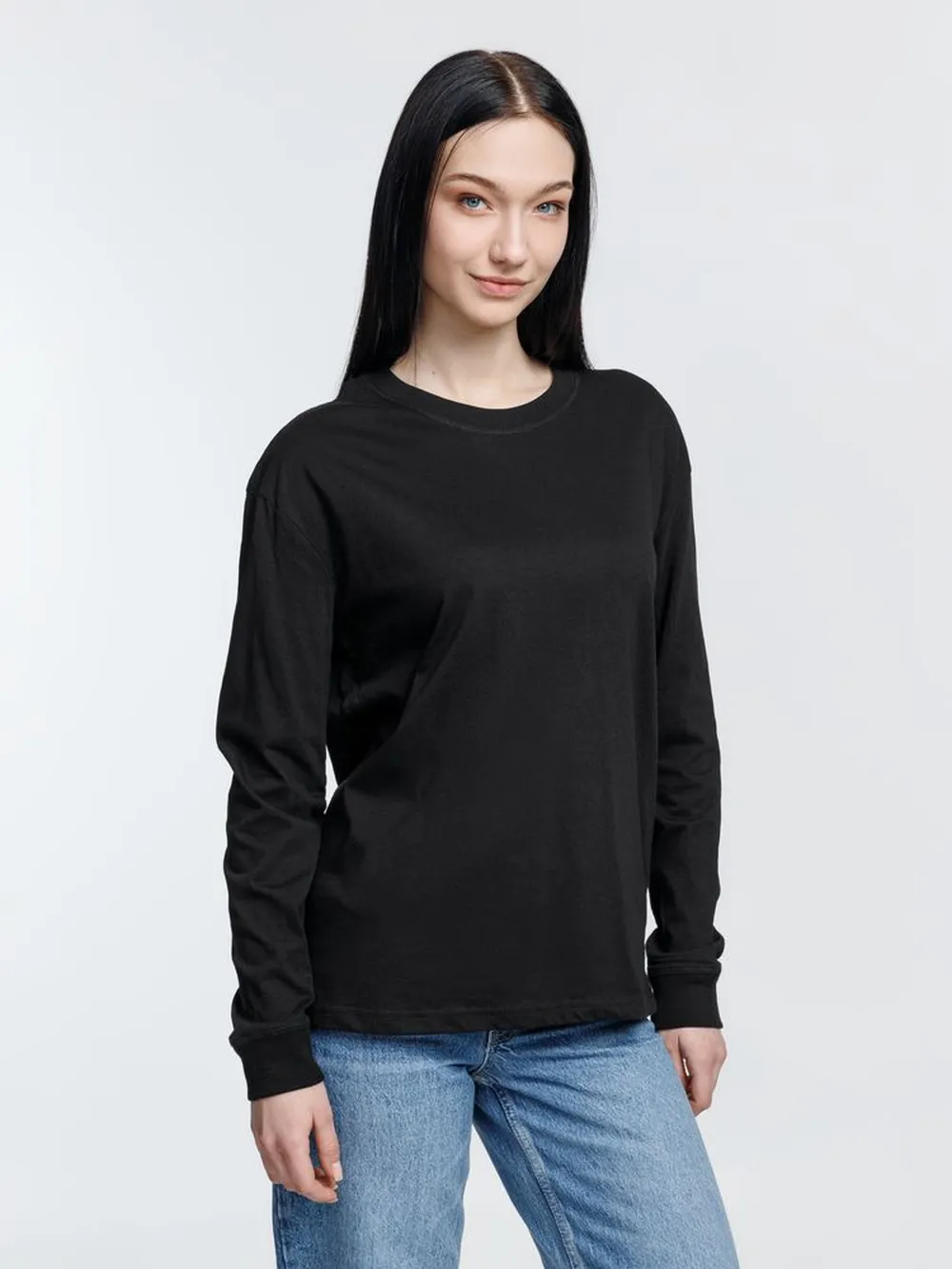 Футболка унисекс с длинным рукавом Pioneer LSL, черная, размер M заказать онлайн с вашим дизайном на заказ в Москве и области