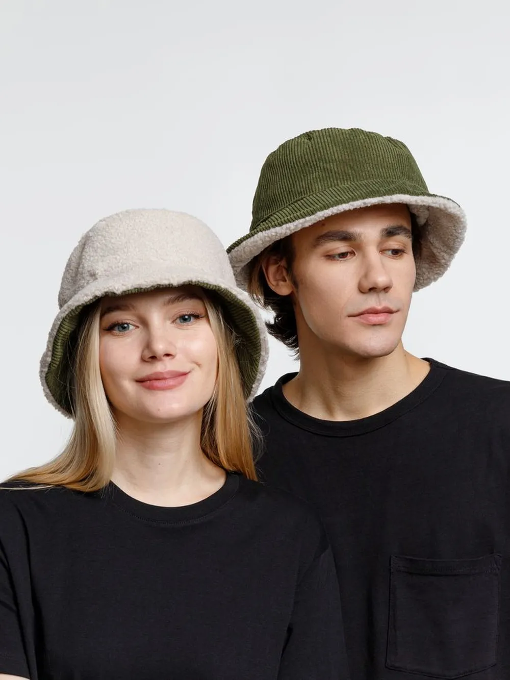 Панама Bucket двусторонняя, хаки с бежевым, размер M/L заказать онлайн с вашим дизайном на заказ в Москве и области
