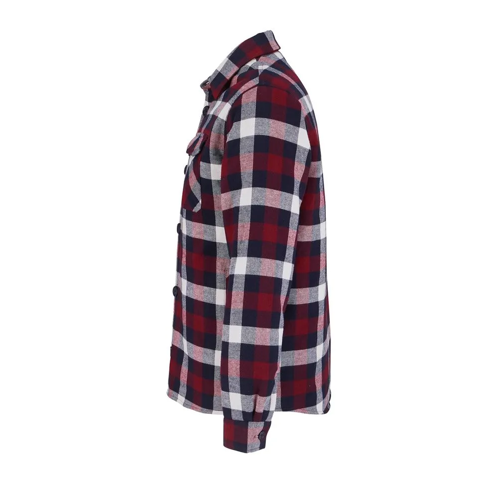 Куртка-рубашка оверсайз унисекс Noah, бордовая, размер 3XL/4XL заказать онлайн с вашим дизайном на заказ в Москве и области