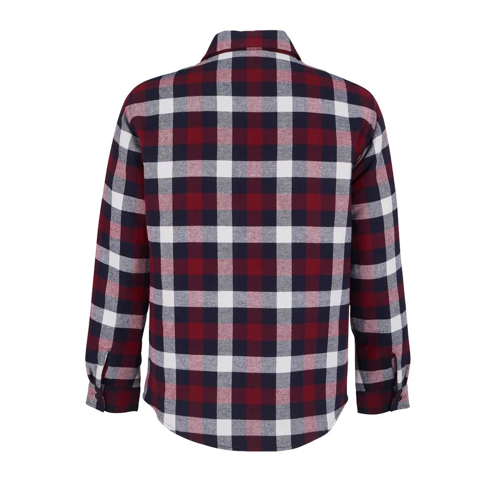 Куртка-рубашка оверсайз унисекс Noah, бордовая, размер 3XL/4XL заказать онлайн с вашим дизайном на заказ в Москве и области