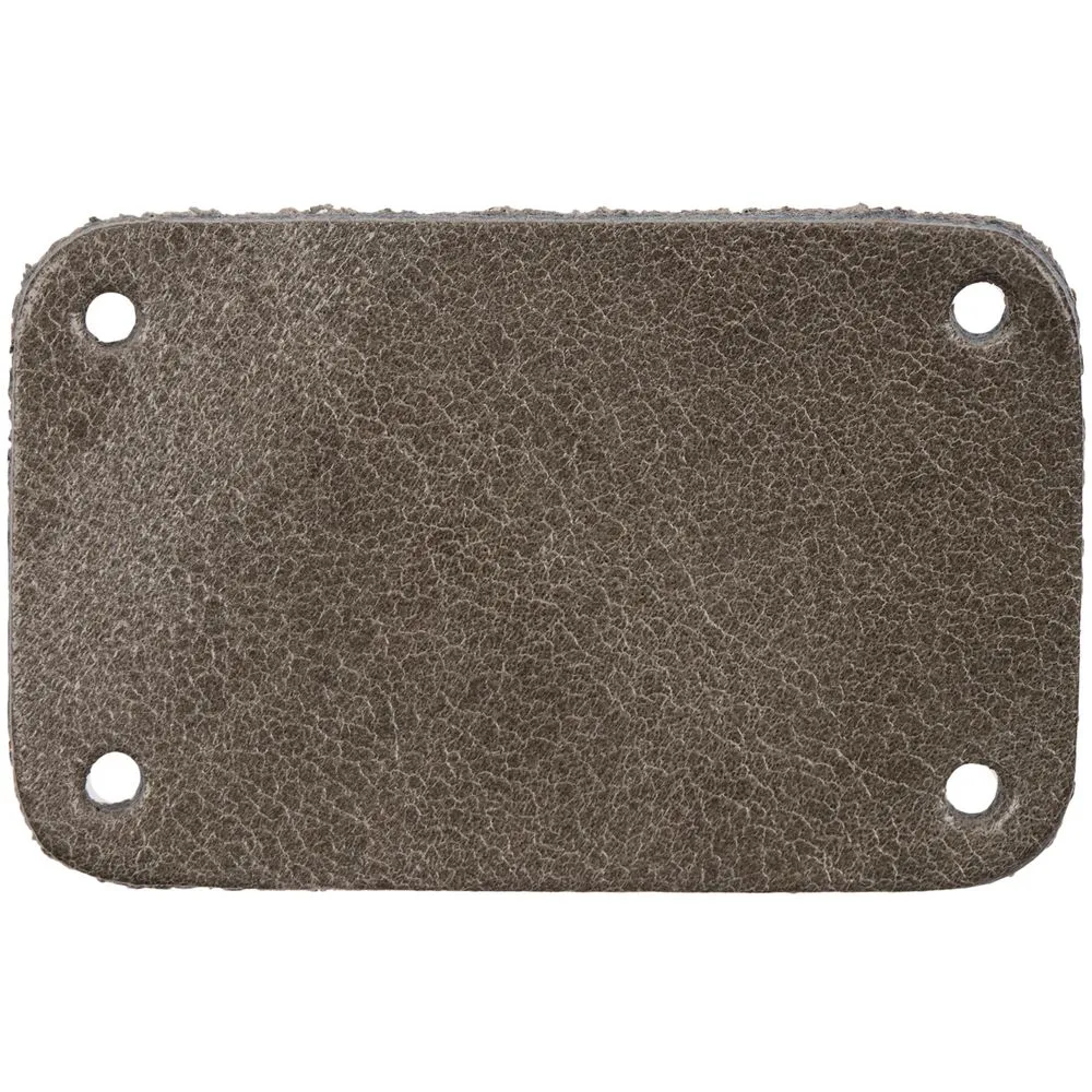 Лейбл кожаный Beta, S, серый заказать онлайн с вашим дизайном на заказ в Москве и области