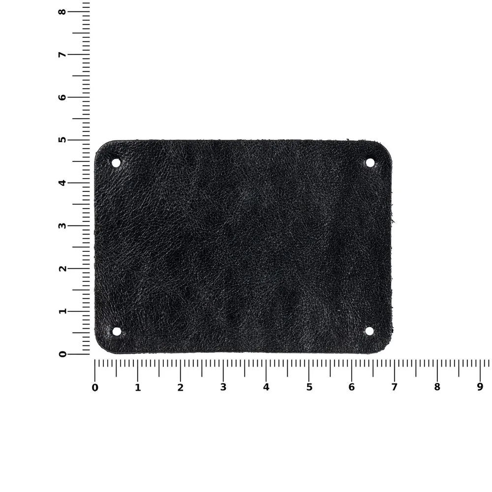 Лейбл кожаный Beta, XL, черный заказать онлайн с вашим дизайном на заказ в Москве и области