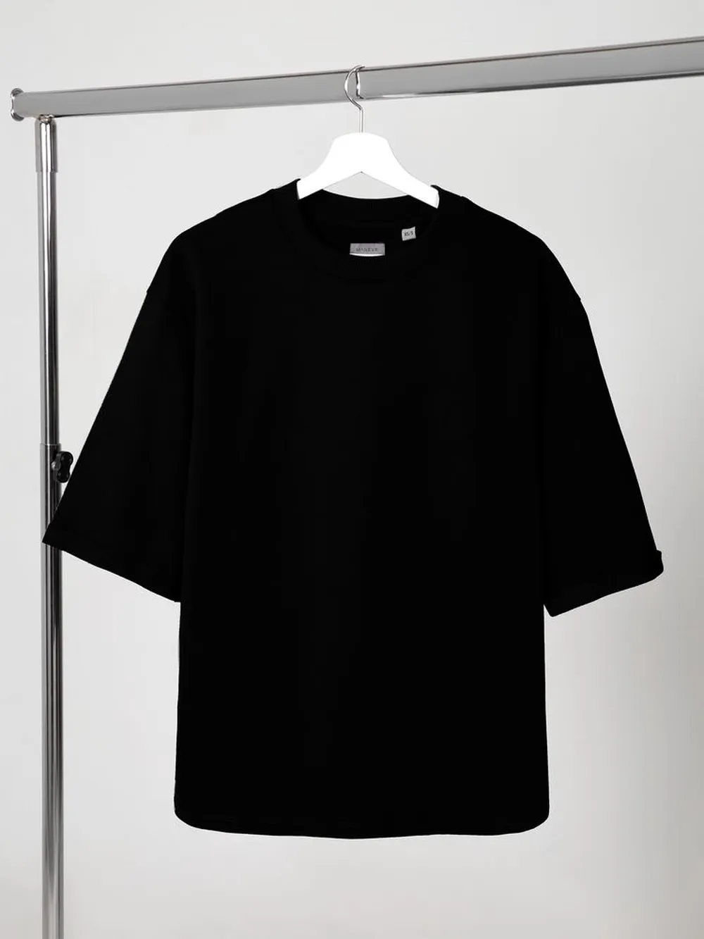 Футболка оверсайз унисекс Kosmos 2.0, черная, размер M/L заказать онлайн с вашим дизайном на заказ в Москве и области