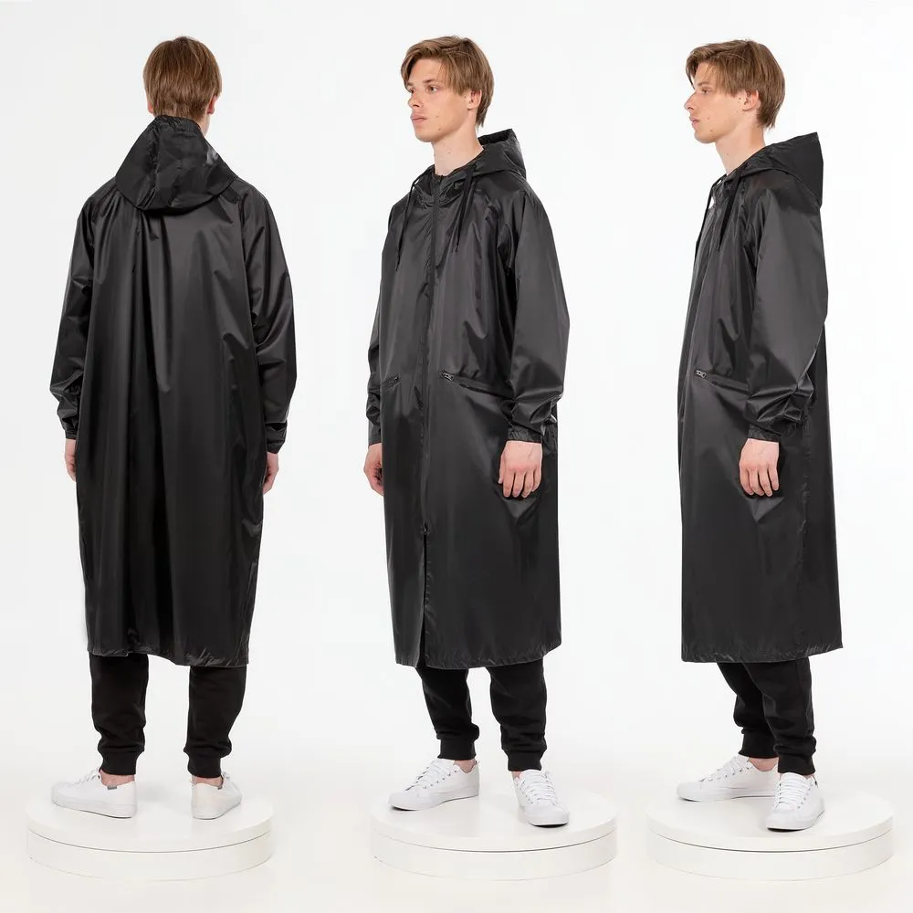 Дождевик R2, черный, размер M/L заказать онлайн с вашим дизайном на заказ в Москве и области