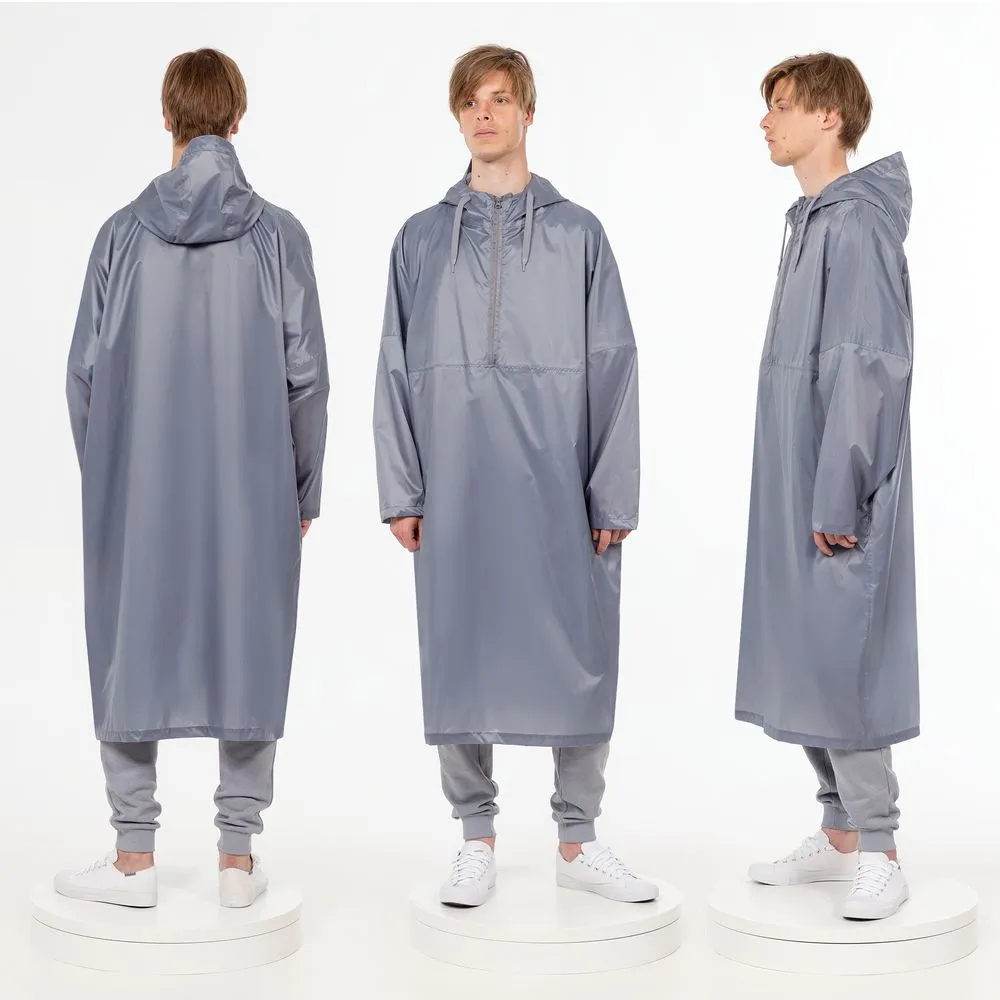 Дождевик-анорак R1, серый, размер XL/XXL заказать онлайн с вашим дизайном на заказ в Москве и области