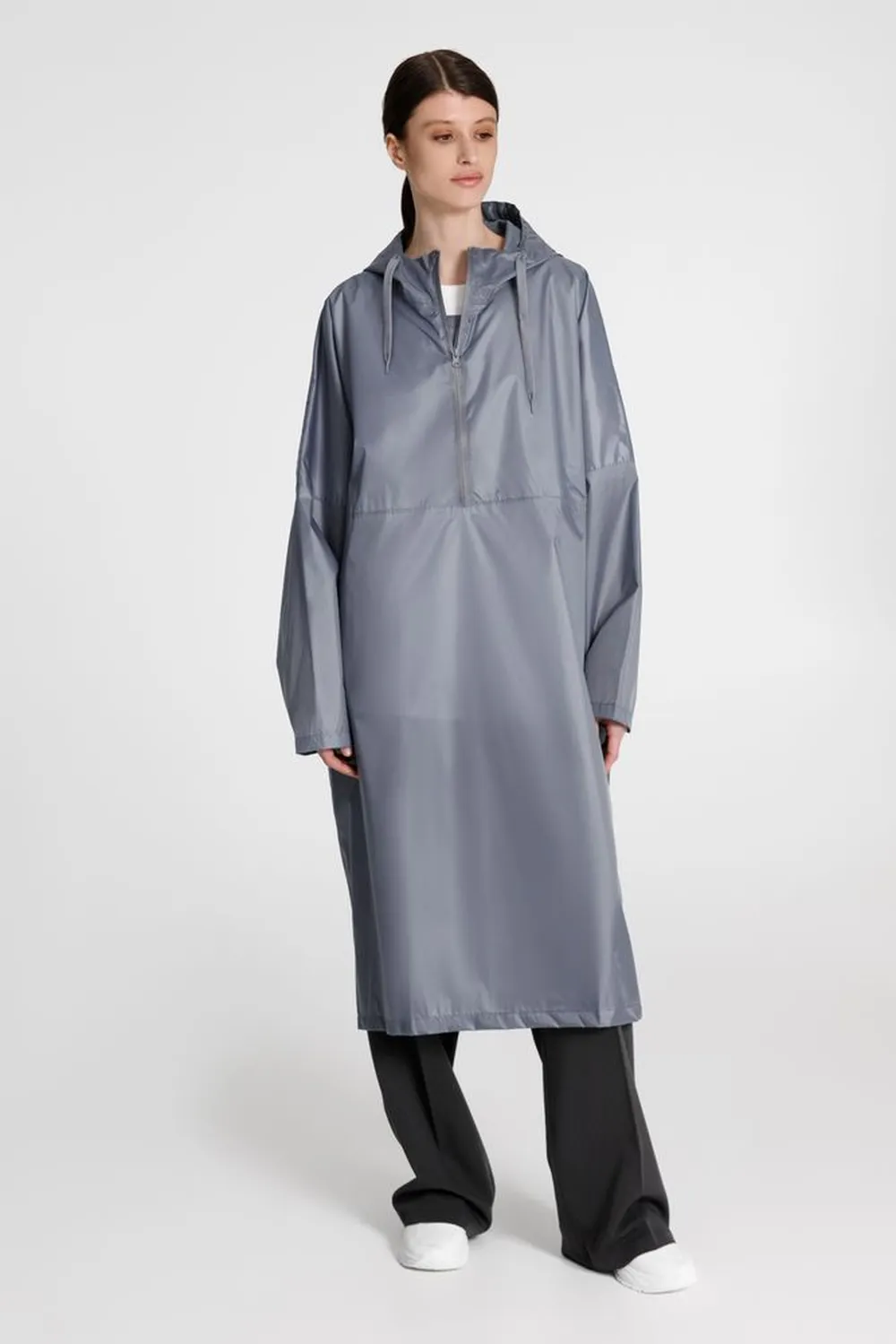 Дождевик-анорак R1, серый, размер XL/XXL заказать онлайн с вашим дизайном на заказ в Москве и области