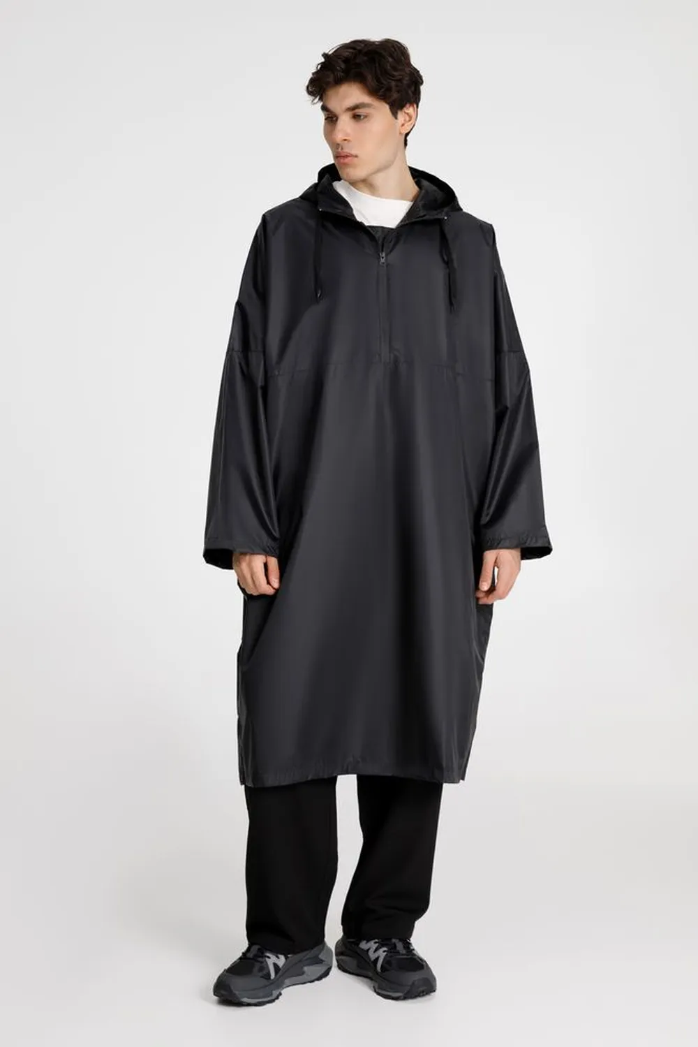 Дождевик-анорак R1, черный, размер M/L заказать онлайн с вашим дизайном на заказ в Москве и области