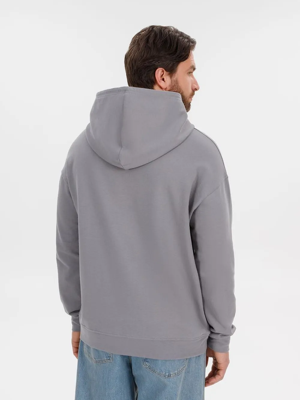 Худи оверсайз унисекс Outshine, серое, размер XL/2XL заказать онлайн с вашим дизайном на заказ в Москве и области