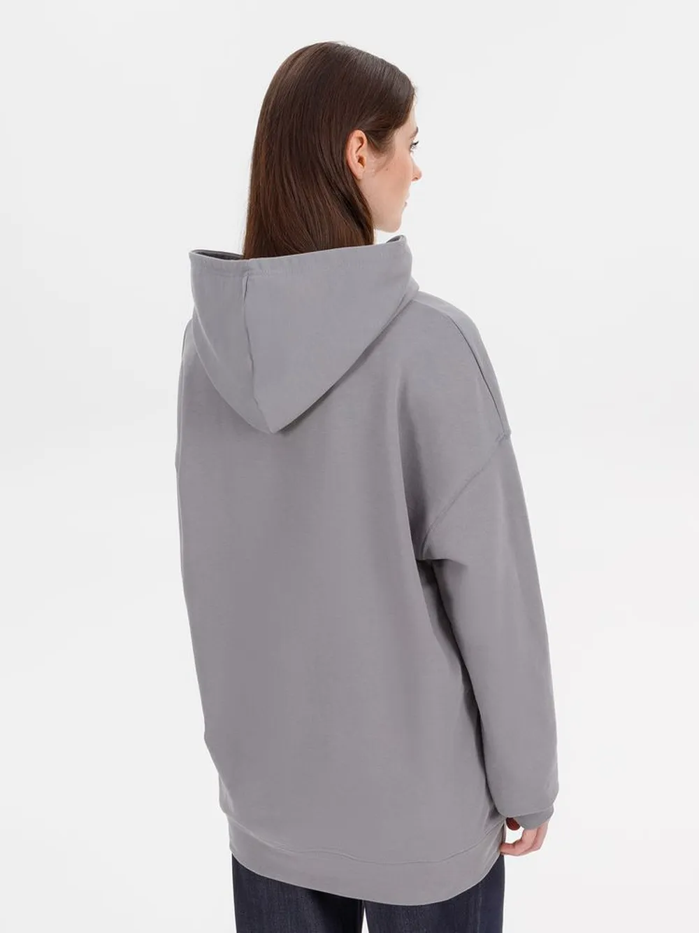 Худи оверсайз унисекс Outshine, серое, размер XL/2XL заказать онлайн с вашим дизайном на заказ в Москве и области