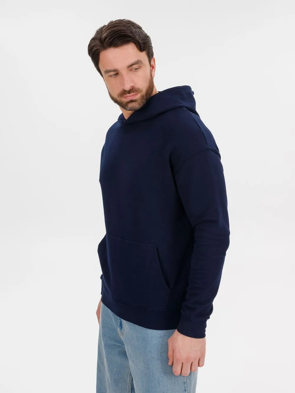 Худи оверсайз унисекс Outshine, темно-синее, размер XL/2XL заказать онлайн с вашим дизайном на заказ в Москве и области
