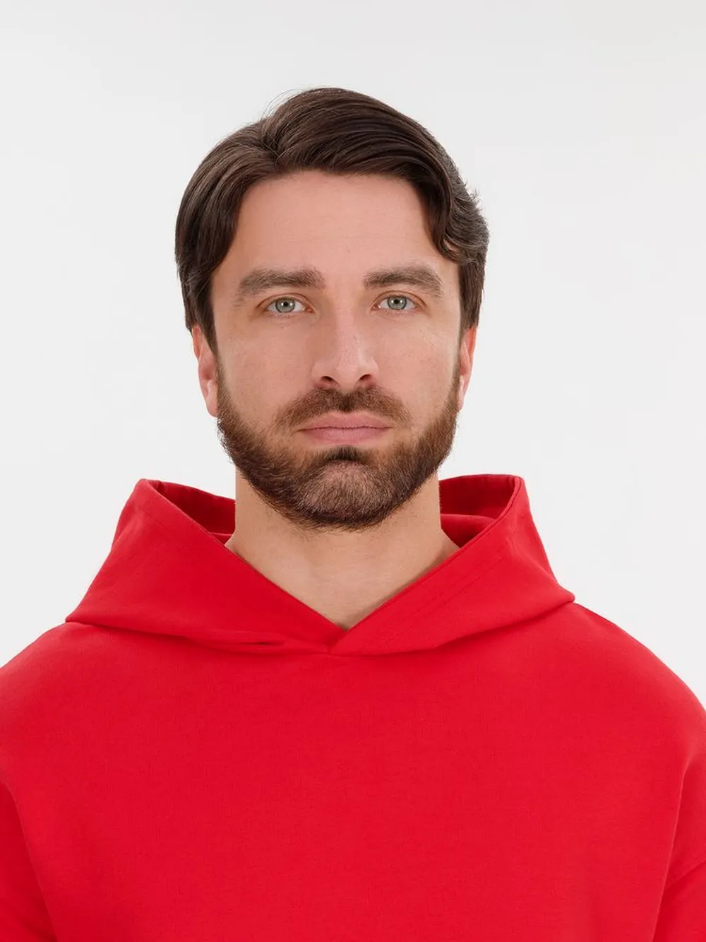 Худи оверсайз унисекс Outshine, красное, размер XL/2XL заказать онлайн с вашим дизайном на заказ в Москве и области