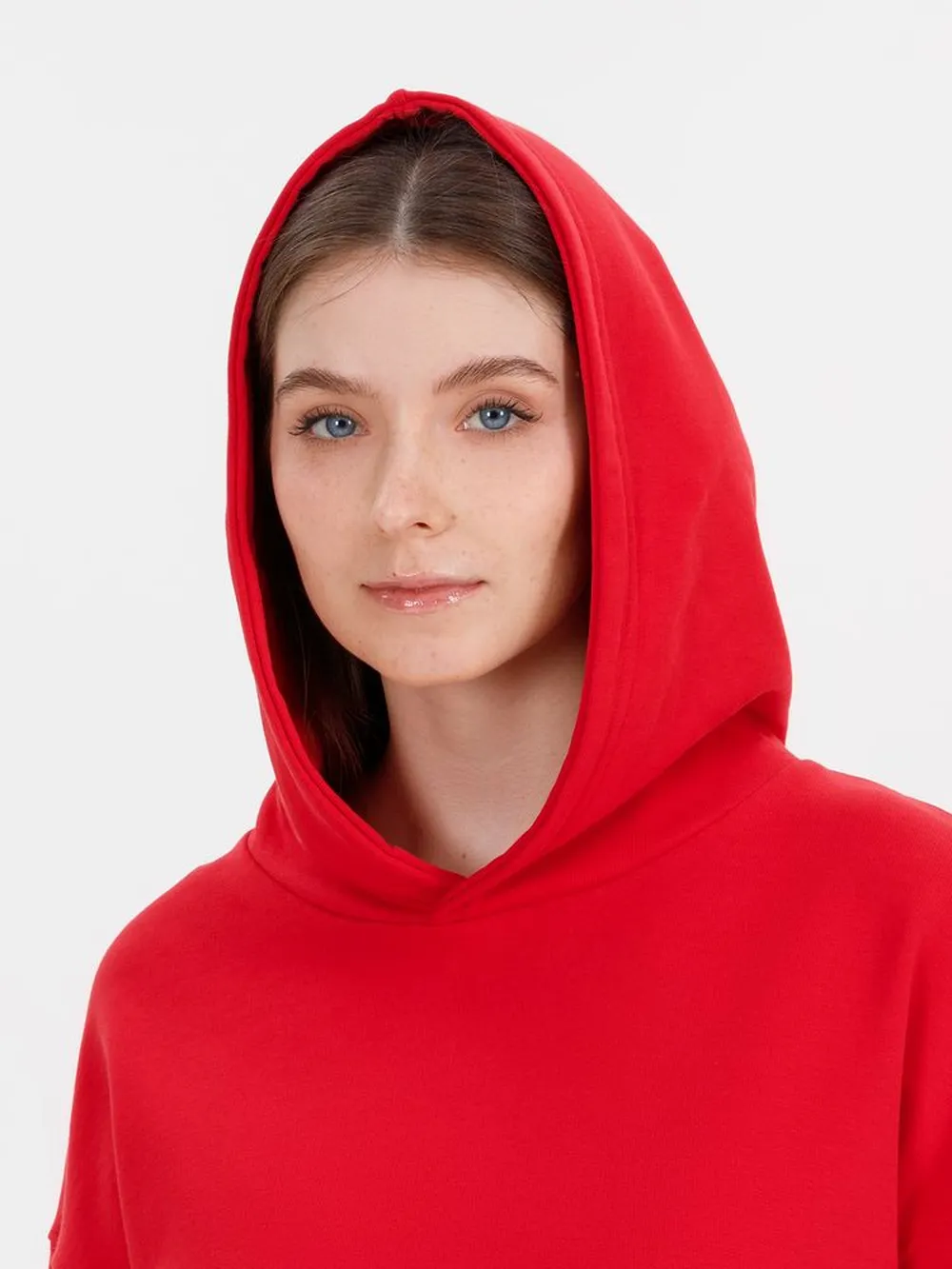 Худи оверсайз унисекс Outshine, красное, размер XL/2XL заказать онлайн с вашим дизайном на заказ в Москве и области