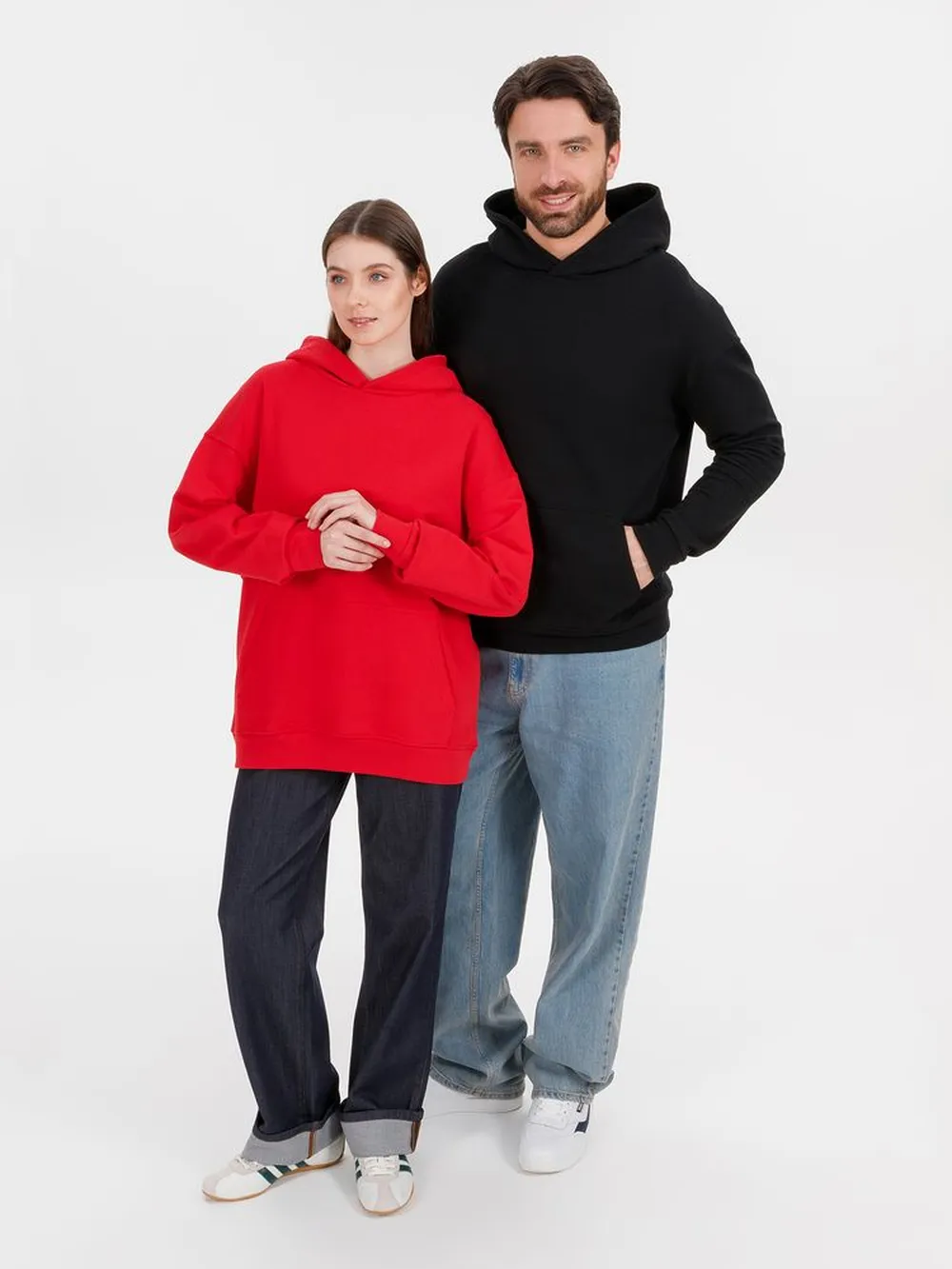 Худи оверсайз унисекс Outshine, красное, размер XL/2XL заказать онлайн с вашим дизайном на заказ в Москве и области