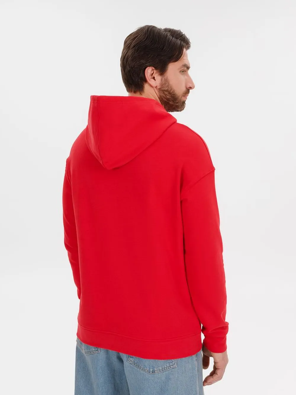 Худи оверсайз унисекс Outshine, красное, размер XL/2XL заказать онлайн с вашим дизайном на заказ в Москве и области