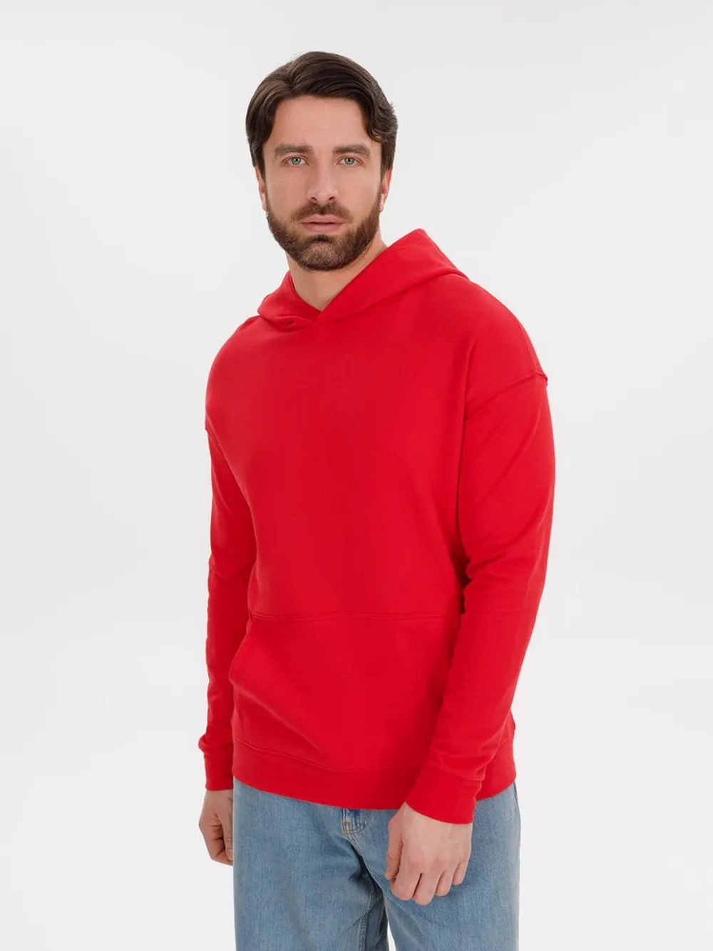 Худи оверсайз унисекс Outshine, красное, размер XL/2XL заказать онлайн с вашим дизайном на заказ в Москве и области